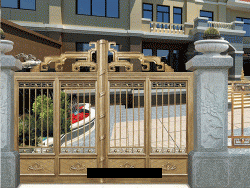 中(zhōng)式花(huā)紋鋁(lǚ)藝大(dà)門(mén)