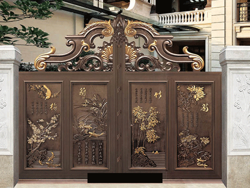 精美四(sì)君子鋁(lǚ)藝大(dà)門(mén)